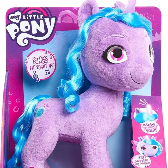 New My Little Pony Sing and Glow Izzy 13" Lights and Sounds Purple Plush Horse - Picture 1 of 13